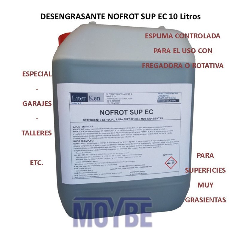 DETERGENTE NOFROT SUP ESPUMA CONTR. 10 L.