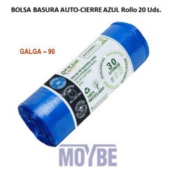 B. BASURA AUTO-CIERRE AZUL PERFU.55x60 G-90 Rollo 20 Uds.
