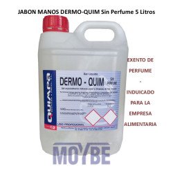 JABON MANOS DERMO-QUIM Sin Perfume 5 Lts.