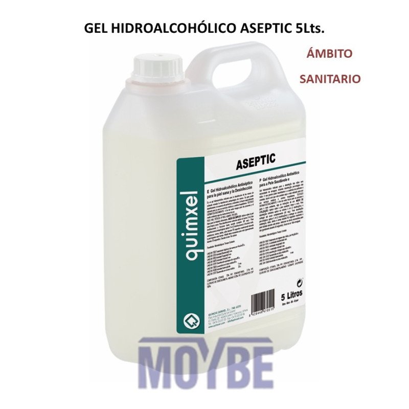 GEL HIDROALCOHOLICO ASEPTIC 5 Lts.