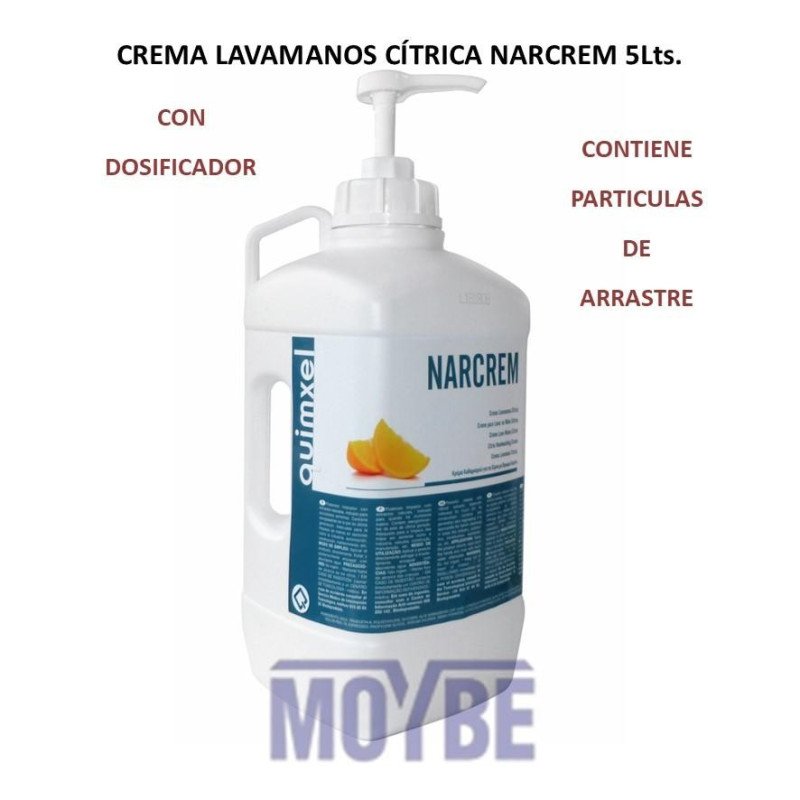 CREMA LAVAVAMOS CON PARTICULAS DOSF. NARCREM 5 Lts.