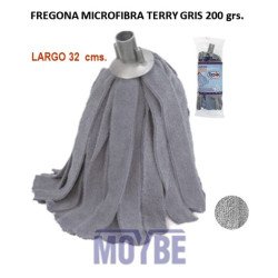 FREGONA TIRAS MICROFIBRA TERRY GRIS 200 grs.