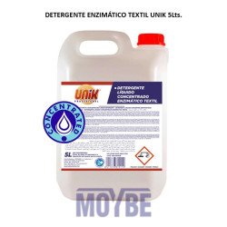DETERGENTE LIQUIDO ENZIMATICO TEXTIL UNIK 5 Lts.