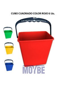 CUBO CUADRADO ROJO 6 Litros