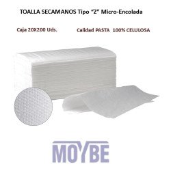 TOALLETAS ZIG-ZAG EXTRA 2C/(Caja 20x200 Uds.)