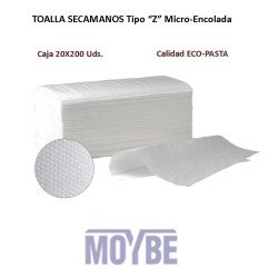 TOALLETAS ZIG -ZAG Eco/Pasta 2C/ (Caja 20x200 Uds.)