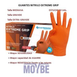 GUANTES NITRILO SP EXTREME GRIP T-Mediana 50 Uds.