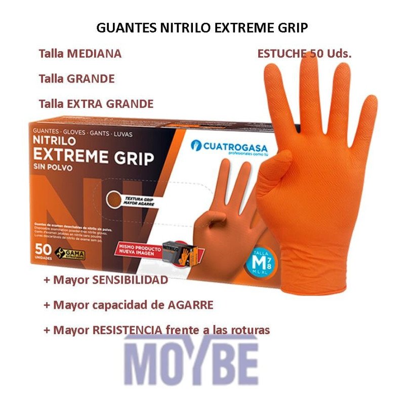 GUANTES NITRILO SP EXTREME GRIP T-Mediana 50 Uds.